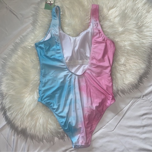 New! FUNNY GIRL Tie Dye Letter Graphic One-piece - Picture 6 of 9